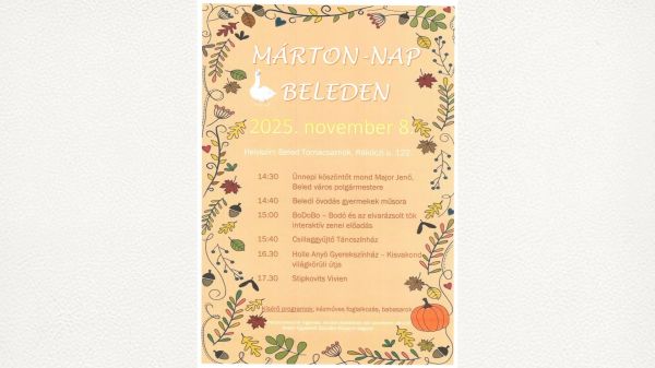 Márton-napot rendeznek a beledi tornacsarnokban