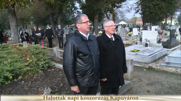 Halottak napi koszorúzás Kapuváron
